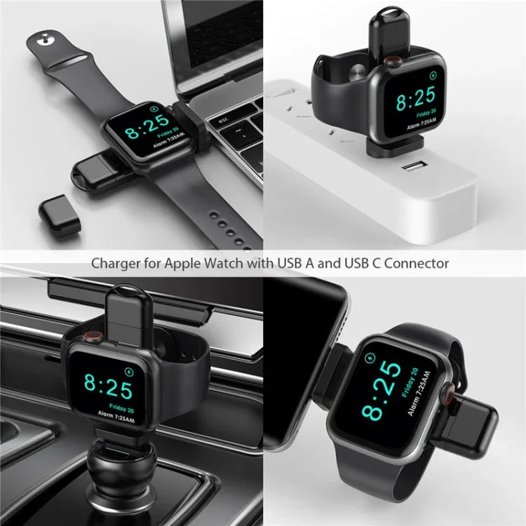 Apple Watch용 A05 2-in-1 Type C / USB-C to USB-A 자석 고속 무선 충전기