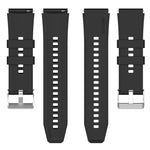 Protruding Head Silicone Strap Silver Buckle, For Samsung Galaxy Watch Active2 40mm/44mm 20mm, For Samsung Galaxy Watch Active 40mm 20mm, For Samsung Galaxy Watch 42mm 20mm, For Samsung Galaxy Gear Sport/S2 Classic 20mm