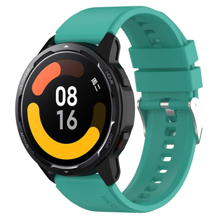 Protruding Head Silicone Strap Silver Buckle, For Samsung Galaxy Watch Active2 40mm/44mm 20mm, For Samsung Galaxy Watch Active 40mm 20mm, For Samsung Galaxy Watch 42mm 20mm, For Samsung Galaxy Gear Sport/S2 Classic 20mm