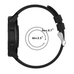Protruding Head Silicone Strap Silver Buckle, For Samsung Galaxy Watch Active2 40mm/44mm 20mm, For Samsung Galaxy Watch Active 40mm 20mm, For Samsung Galaxy Watch 42mm 20mm, For Samsung Galaxy Gear Sport/S2 Classic 20mm