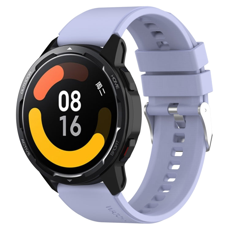 Protruding Head Silicone Strap Silver Buckle, For Samsung Galaxy Watch Active2 40mm/44mm 20mm, For Samsung Galaxy Watch Active 40mm 20mm, For Samsung Galaxy Watch 42mm 20mm, For Samsung Galaxy Gear Sport/S2 Classic 20mm