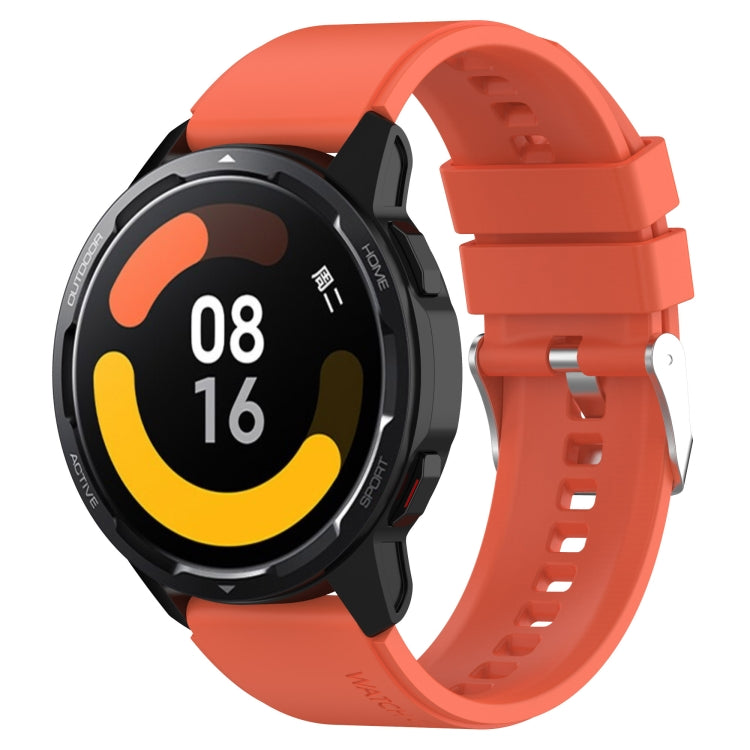 Protruding Head Silicone Strap Silver Buckle, For Samsung Galaxy Watch Active2 40mm/44mm 20mm, For Samsung Galaxy Watch Active 40mm 20mm, For Samsung Galaxy Watch 42mm 20mm, For Samsung Galaxy Gear Sport/S2 Classic 20mm