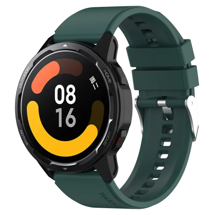 돌출형 헤드 실리콘 스트랩 은색 버클, 삼성 갤럭시 워치 46mm 22mm용