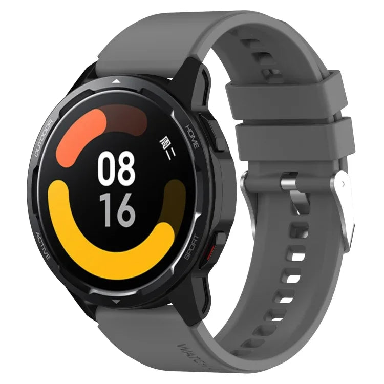 돌출형 헤드 실리콘 스트랩 은색 버클, 삼성 갤럭시 워치 46mm 22mm용