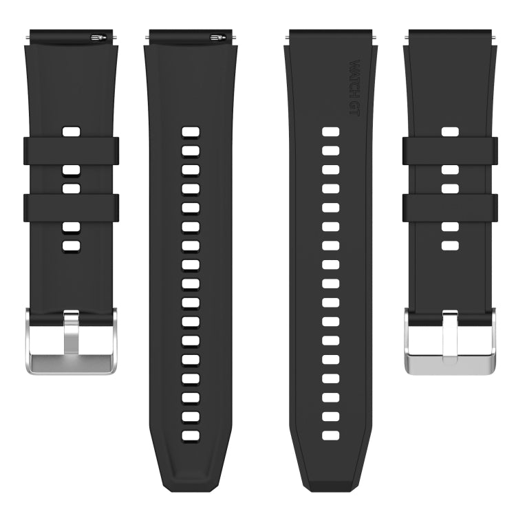 Protruding Head Silicone Strap Silver Buckle, For Huami Amazfit GTS 3 20mm, For Huami Amazfit GTS 2e 20mm, For Huami Amazfit GTS 2mini 20mm, For Huami Amazfit GTS 2 20mm