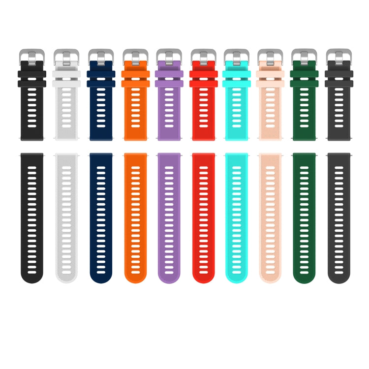 20mm Silicone Twill Watch Band, For Garmin Vivomove Sport, For Garmin Venu 2 Plus, For Garmin Approach S40, For Garmin Forerunner 158