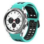20mm 통기성 투톤 실리콘 시계줄, 삼성 갤럭시 워치 4 클래식 42mm용, 갤럭시 워치 액티브 2용