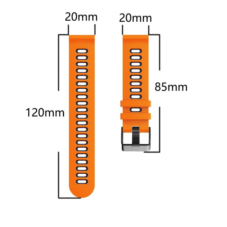 20mm 투톤 실리콘 시계줄, 삼성 갤럭시 워치 4 44mm용, 삼성 갤럭시 워치 4 클래식 46mm용