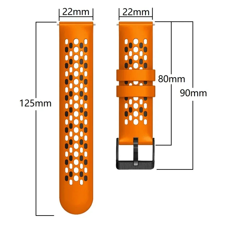 22mm 투톤 통기성 실리콘 시계줄, 삼성 갤럭시 워치3 45mm용, 삼성 갤럭시 워치 46mm용, 삼성 기어 S3 클래식용, 삼성 기어 S3 프론티어용