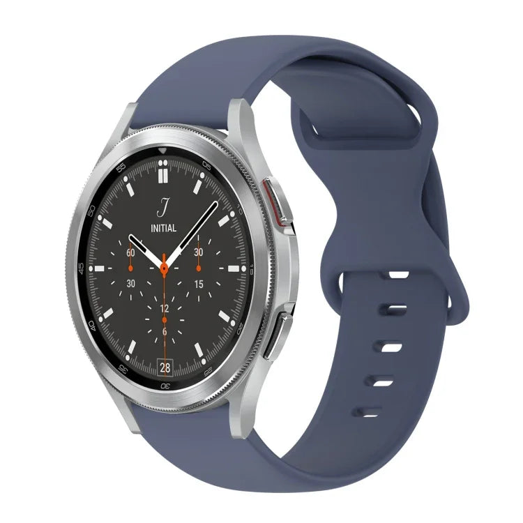 20mm Butterfly Buckle Solid Color Silicone Watch Band, For Samsung Galaxy Watch 4 44mm, For Samsung Galaxy Watch 4 Classic 46mm, For Samsung Galaxy Watch 4 Classic 42mm, For Samsung Galaxy Watch Active 2