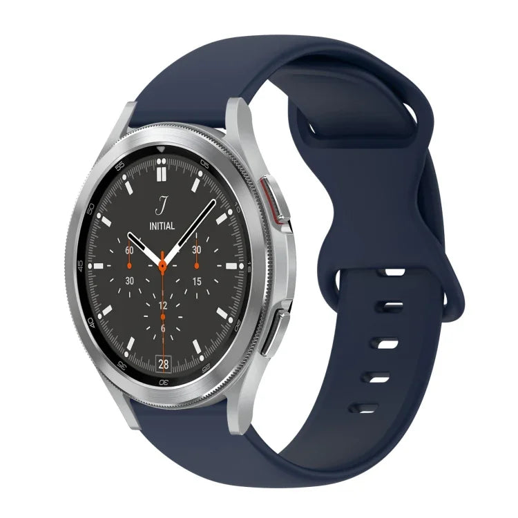20mm Butterfly Buckle Solid Color Silicone Watch Band, For Samsung Galaxy Watch 4 44mm, For Samsung Galaxy Watch 4 Classic 46mm, For Samsung Galaxy Watch 4 Classic 42mm, For Samsung Galaxy Watch Active 2