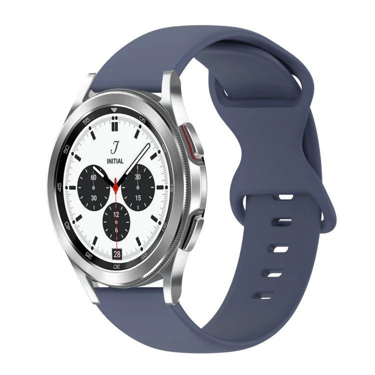 20mm Butterfly Buckle Solid Color Silicone Watch Band, For Samsung Galaxy Watch 4 44mm, For Samsung Galaxy Watch 4 Classic 46mm, For Samsung Galaxy Watch 4 Classic 42mm, For Samsung Galaxy Watch Active 2