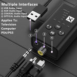 T9 저지연 5.2 블루투스 오디오 송신기 광섬유 코액셜 APTX 풀 시리즈 지원, USB 케이블 포함, 케이블 없음
