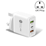 45W PD3.0 + 2 x QC3.0 USB 다중 포트 고속 충전기, 영국 플러그, 영국 플러그