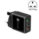 45W PD3.0 + 2 x QC3.0 USB 다중 포트 고속 충전기, 영국 플러그, 영국 플러그