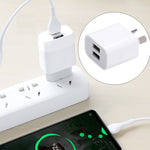 미니 듀얼 포트 USB 충전기 + USB to 8핀 데이터 케이블, AU 플러그, AU 플러그 + 8핀 케이블