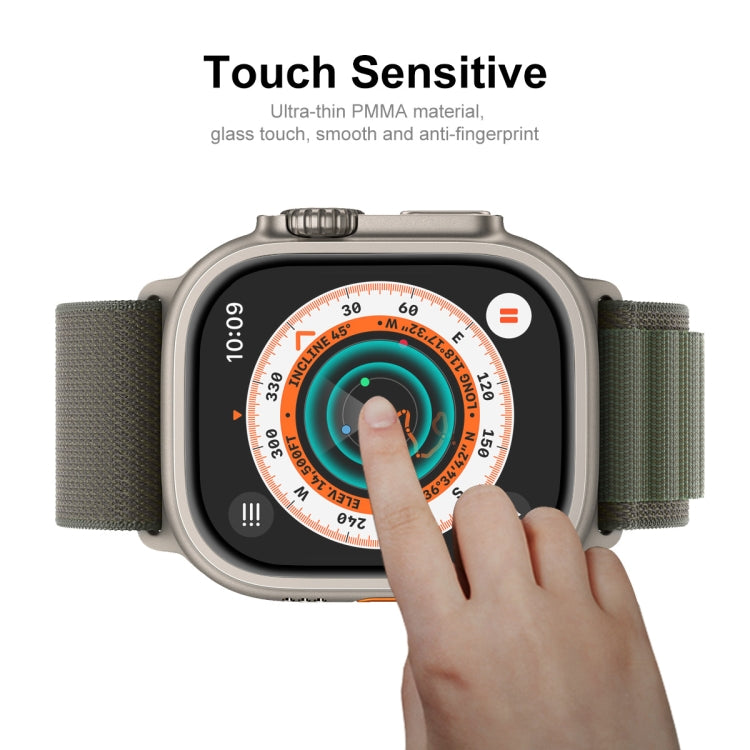ENKAY 3D 소프트 PC 엣지 PMMA 스크린 필름 Apple Watch Ultra / Ultra 2 / Ultra 3 49mm용, 1개, 2개, 5개, 10개