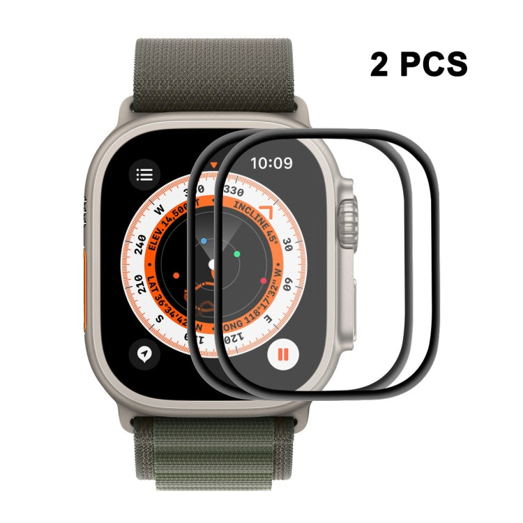 ENKAY 3D 소프트 PC 엣지 PMMA 스크린 필름 Apple Watch Ultra / Ultra 2 / Ultra 3 49mm용, 1개, 2개, 5개, 10개