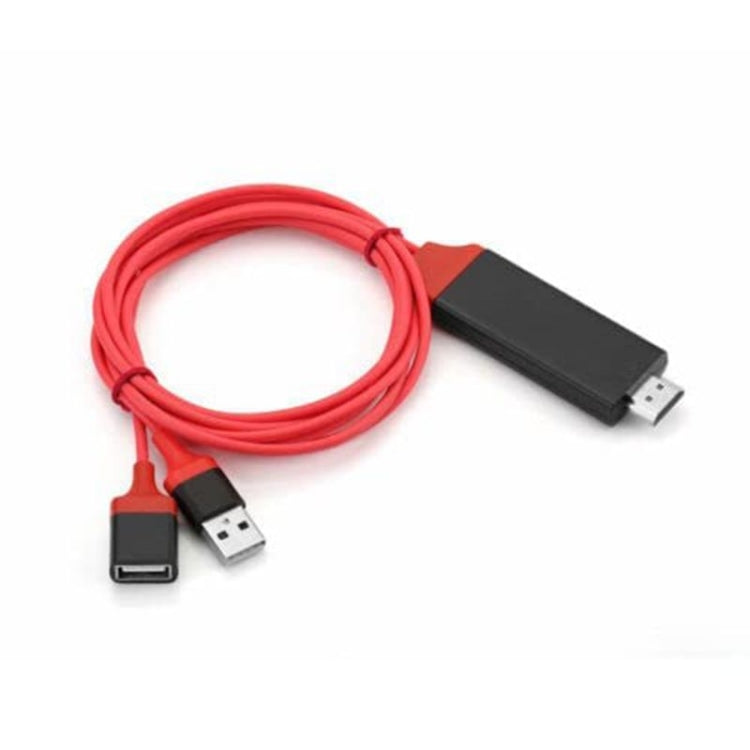 1080P HDMI 케이블 어댑터 USB to HDTV 케이블, 동글 USB 수컷 + USB 암컷 to HDMI 수컷 1080P HDTV 미러링 케이블, 휴대폰/패드 등 스트리밍 공유용