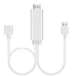1080P HDMI 케이블 어댑터 USB to HDTV 케이블, 동글 USB 수컷 + USB 암컷 to HDMI 수컷 1080P HDTV 미러링 케이블, 휴대폰/패드 등 스트리밍 공유용