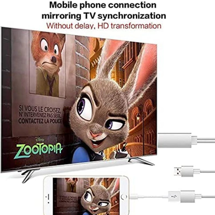 1080P HDMI 케이블 어댑터 USB to HDTV 케이블, 동글 USB 수컷 + USB 암컷 to HDMI 수컷 1080P HDTV 미러링 케이블, 휴대폰/패드 등 스트리밍 공유용