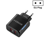36W 듀얼 포트 QC3.0 USB 휴대폰 충전기 듀얼 18W 출력, 유럽 플러그, 유럽 플러그