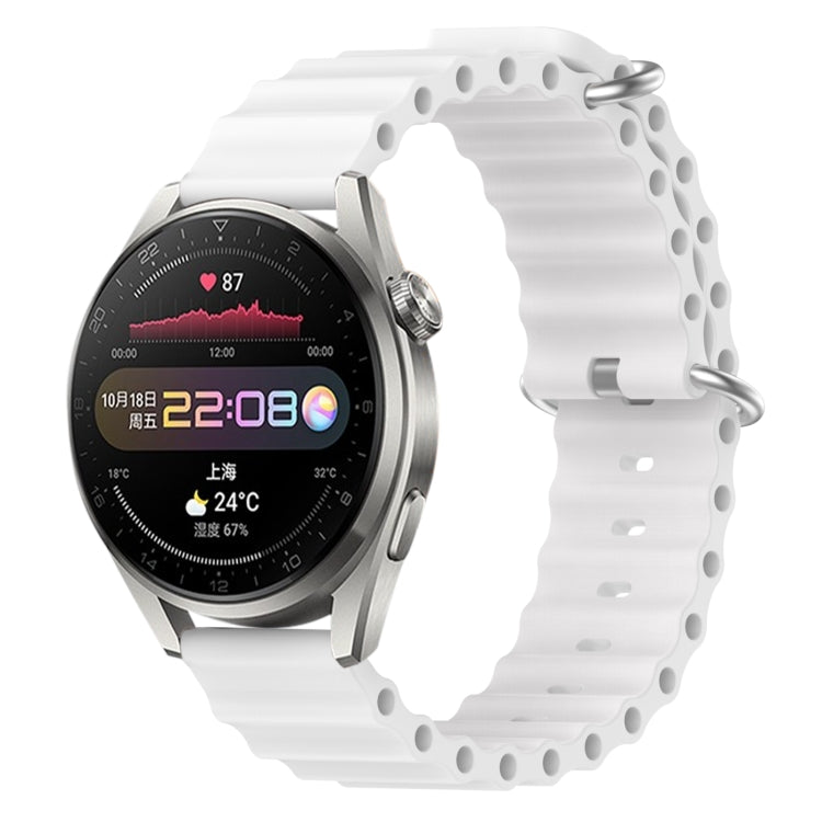 22mm Ocean Style Silicone Solid Color Watch Band, For Huawei Watch 3 Pro, For Huawei GT2 Pro, For Huawei Watch GT 2E, For Huawei GT2 46mm