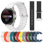 22mm Ocean Style Silicone Solid Color Watch Band, For Huawei Watch 3 Pro New