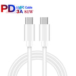 65W 듀얼 PD Type-C + 3 x USB 멀티 포트 충전기 및 3A Type-C to Type-C 데이터 케이블, US 플러그, EU 플러그 + Type-C to Type-C 케이블