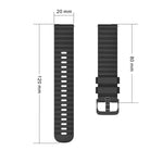 20mm 물결 무늬 점선 단색 실리콘 시계줄, 삼성 갤럭시 기어 S2 클래식용