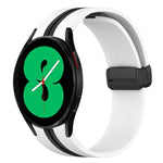 Folding Magnetic Clasp Silicone Watch Band, For Samsung Galaxy Watch 5 44mm, For Samsung Galaxy Watch 5 40mm, For Samsung Galaxy Watch 4 44mm, For Samsung Galaxy Watch 4 40mm
