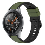 22mm 투톤 실리콘 시계줄, 삼성 갤럭시 Watch3 45mm용, 삼성 갤럭시 Watch 46mm용, 삼성 기어 S3 클래식용, 삼성 기어 S3 프론티어용
