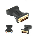 금도금 DVI-I 24+5 수 to 3 RCA 금도금 비디오 오디오 AV 컴포넌트 변환기