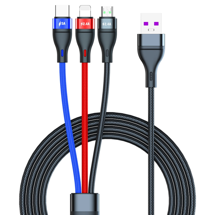 USB-마이크로 USB + USB-C / 타입-C + 8핀 고속 충전 케이블