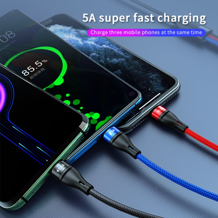 USB-마이크로 USB + USB-C / 타입-C + 8핀 고속 충전 케이블