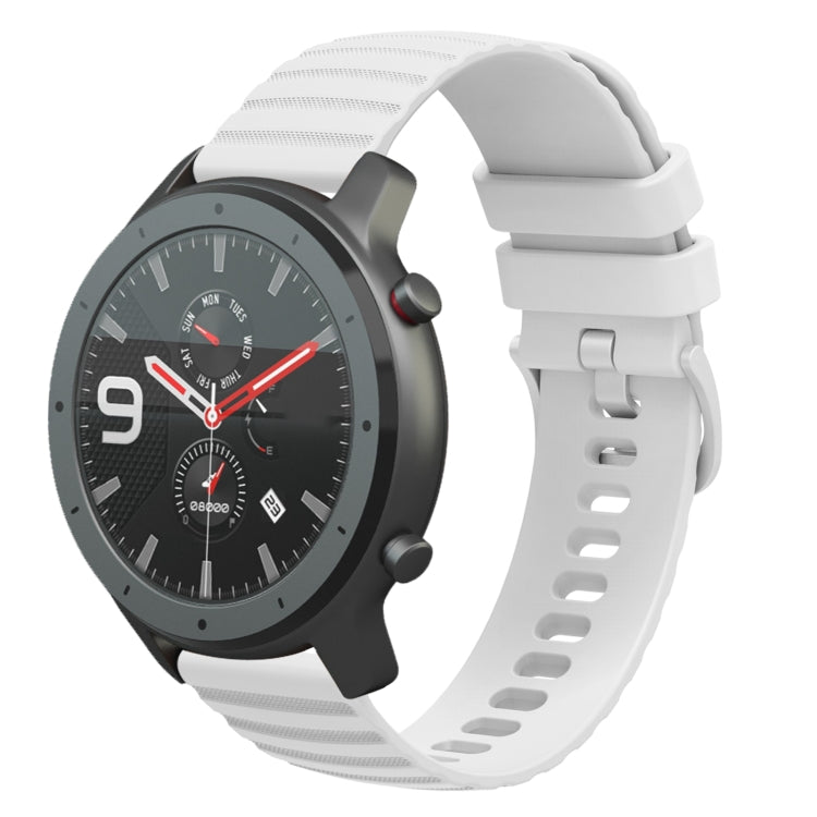 22mm Wavy Dotted Solid-Color Silicone Watch Band, For Amazfit GTR 2, For Amazfit 3 Stratos, For Amazfit GTR 47mm