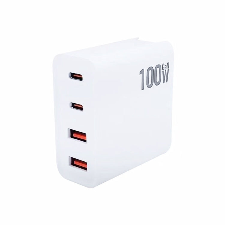 GaN 100W 듀얼 USB + 듀얼 USB-C/Type-C 멀티 포트 충전기와 2m Type-C to Type-C 데이터 케이블 세트, US 플러그, US / EU 플러그, US / UK 플러그, US / AU 플러그, US / EU / UK 플러그, US / EU / UK / AU 플러그