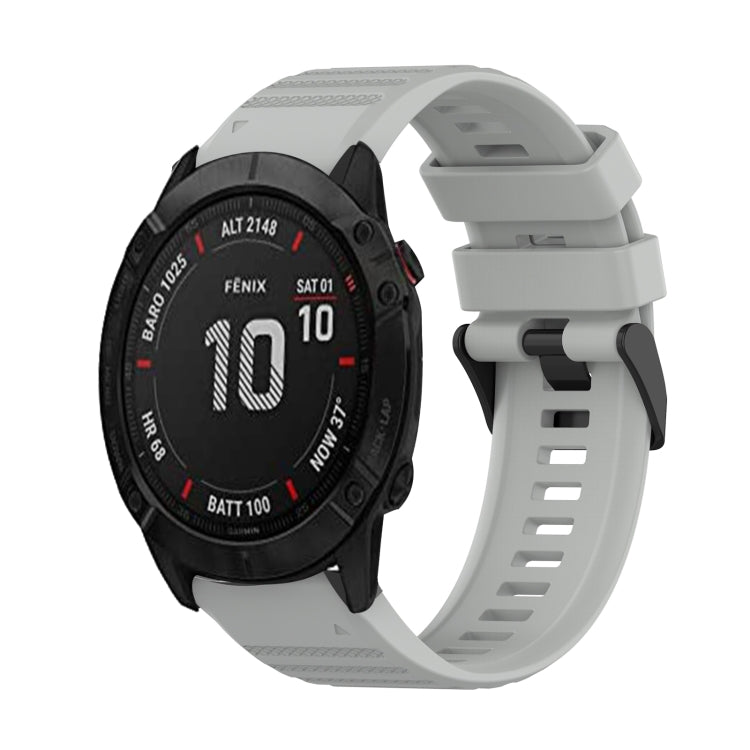 26mm Horizontal Texture Silicone Watch Band with Removal Tool, For Garmin Fenix 6X Sapphire, For Garmin Fenix 5X Sapphire, For Garmin Fenix 5X Plus, For Garmin Fenix 3, For Garmin Fenix 3 HR, For Garmin Fenix 3 Sapphire