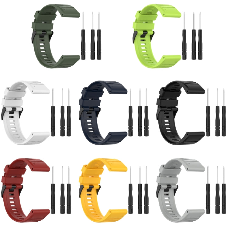 26mm Horizontal Texture Silicone Watch Band with Removal Tool, For Garmin Descent MK 2, For Garmin Descent MK 2i