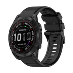 22mm Horizontal Texture Silicone Watch Band with Removal Tool, For Garmin Fenix 7, For Garmin Fenix 7 Solar, For Garmin Fenix 7 Sapphire Solar, For Garmin Epix Gen 2, For Garmin Approach S62, For Garmin Fenix 6 GPS