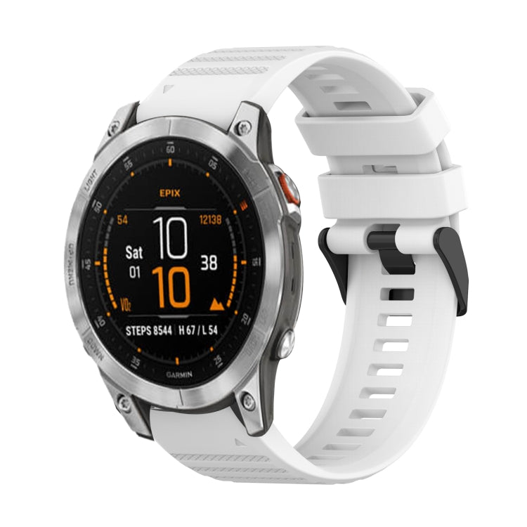 22mm Horizontal Texture Silicone Watch Band with Removal Tool, For Garmin Fenix 7, For Garmin Fenix 7 Solar, For Garmin Fenix 7 Sapphire Solar, For Garmin Epix Gen 2, For Garmin Approach S62, For Garmin Fenix 6 GPS