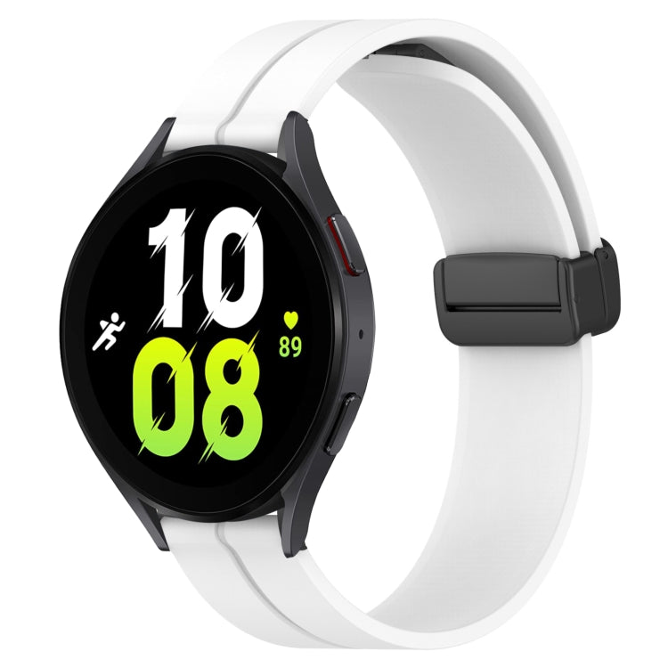20mm Solid Color Magnetic Clasp Silicone Watch Band, For Samsung Galaxy Watch 5 44mm, For Samsung Galaxy Watch 5 40mm, For Samsung Galaxy Watch 5 Pro 45mm, For Samsung Galaxy Watch4 44mm