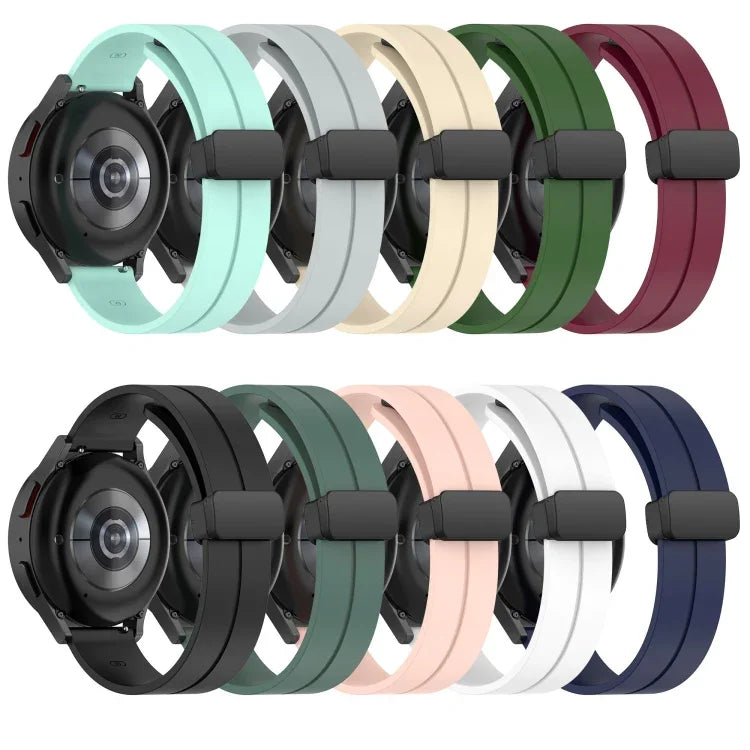 22mm 단색 자석 버클 실리콘 시계줄, 삼성 갤럭시 워치3 45mm용, 삼성 갤럭시 워치 46mm용, 삼성 기어 S3 클래식용, 삼성 기어 S3 프론티어용