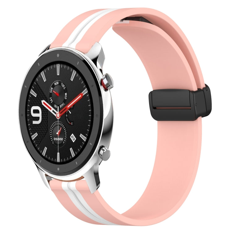 22mm Folding Magnetic Clasp Silicone Watch Band, For Amazfit GTR 4, For Amazfit GTR 3, For Amazfit GTR 3 Pro, For Amazfit GTR 2e