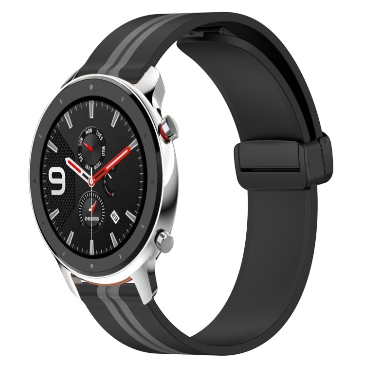 22mm Folding Magnetic Clasp Silicone Watch Band, For Amazfit GTR 4, For Amazfit GTR 3, For Amazfit GTR 3 Pro, For Amazfit GTR 2e