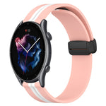 22mm Folding Magnetic Clasp Silicone Watch Band, For Amazfit GTR 4, For Amazfit GTR 3, For Amazfit GTR 3 Pro, For Amazfit GTR 2e