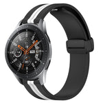 22mm Folding Magnetic Clasp Silicone Watch Band, For Samsung Galaxy Watch3 45mm, For Samsung Galaxy Watch 46mm, For Samsung Gear S3 Classic, For Samsung Gear S3 Frontier