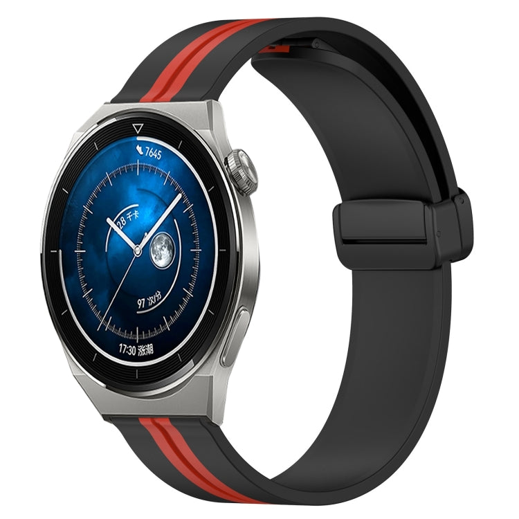 20mm Folding Magnetic Clasp Silicone Watch Band, For Huawei Watch GT3 Pro 43mm, For Huawei Watch GT3 42mm, For Huawei Watch GT2 42mm, For Huawei Watch 2