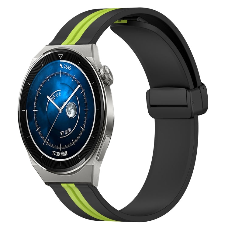 20mm Folding Magnetic Clasp Silicone Watch Band, For Huawei Watch GT3 Pro 43mm, For Huawei Watch GT3 42mm, For Huawei Watch GT2 42mm, For Huawei Watch 2