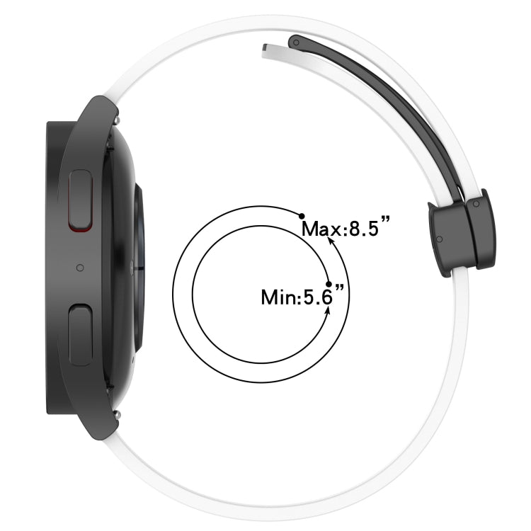 20mm Folding Magnetic Clasp Silicone Watch Band, For Huawei Watch GT3 Pro 43mm, For Huawei Watch GT3 42mm, For Huawei Watch GT2 42mm, For Huawei Watch 2